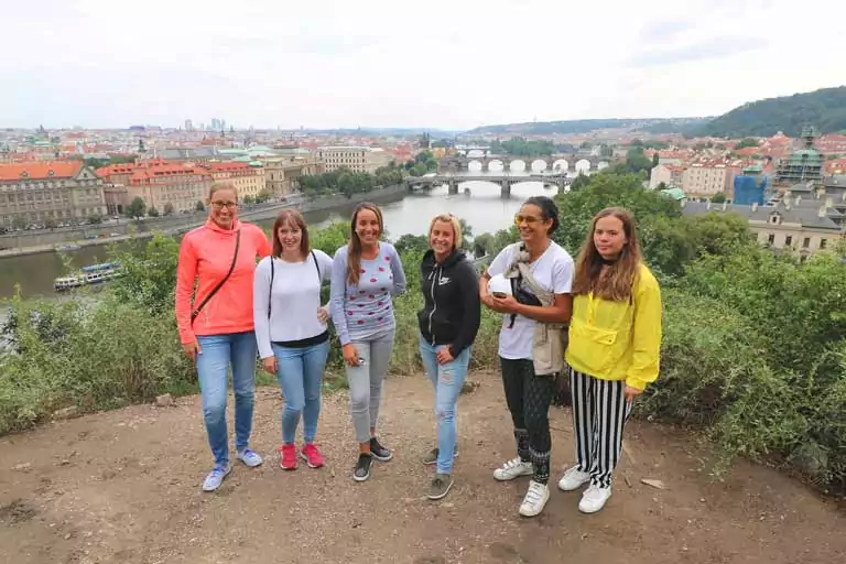 5 bridges view in Prague