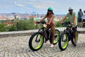 Bicicleta eléctrica de llantas anchas - punto de vista